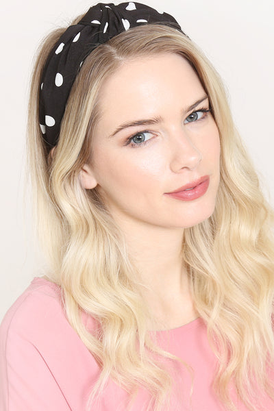 POLKA DOTS TIED HAIR BAND