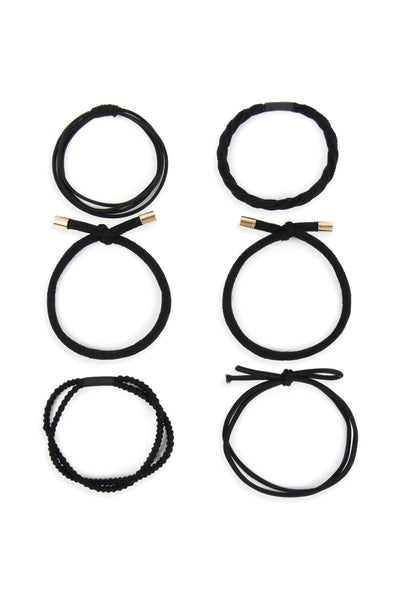 MIXED STRETCH PONYTAIL SET/6SETS