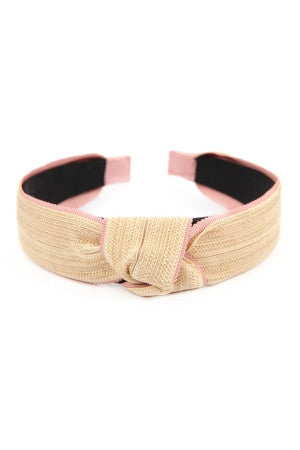 KNOTTED LACED FABRIC HEADBAND