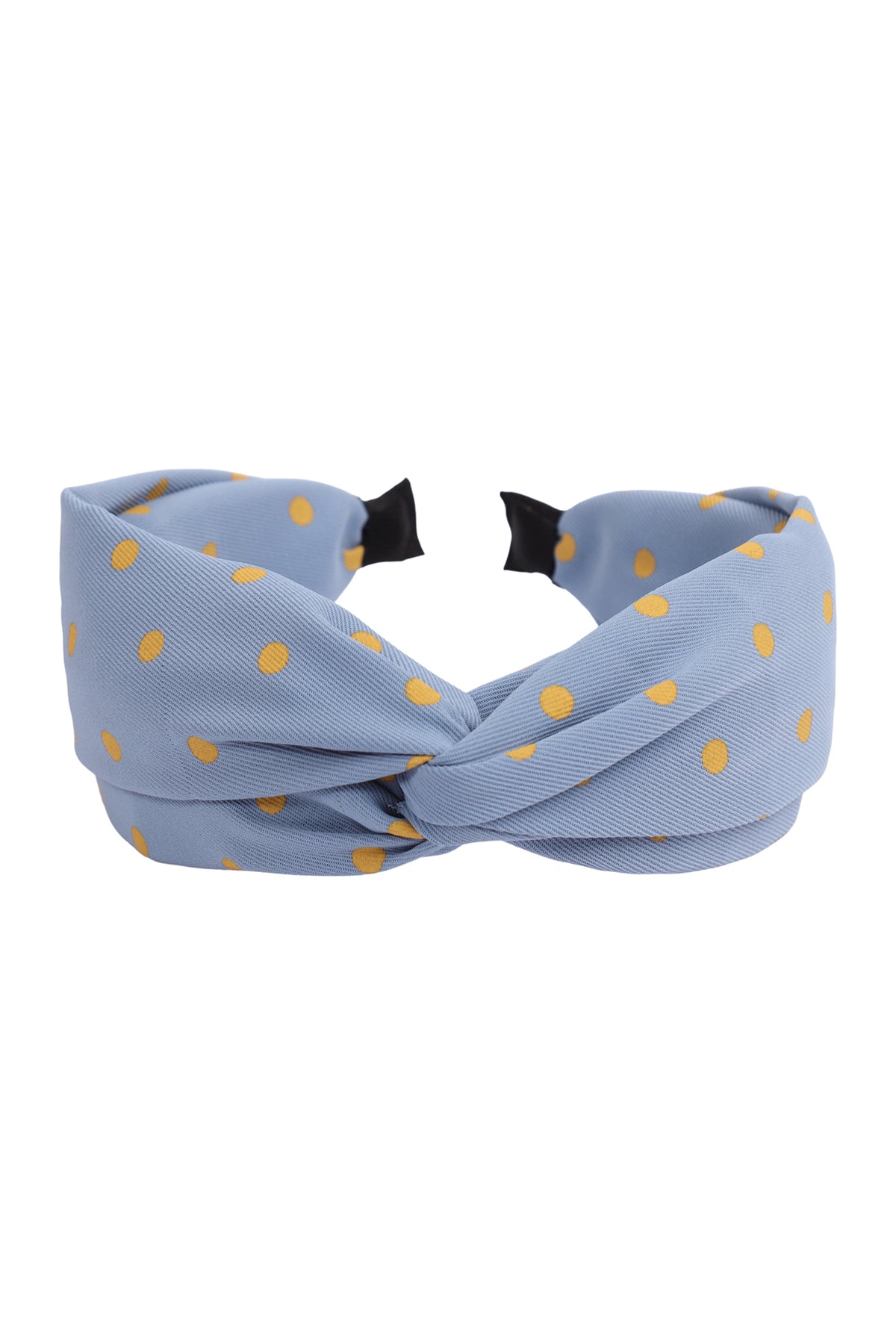 KNOTTED POLKA DOTS FABRIC COATED HEAD BAND