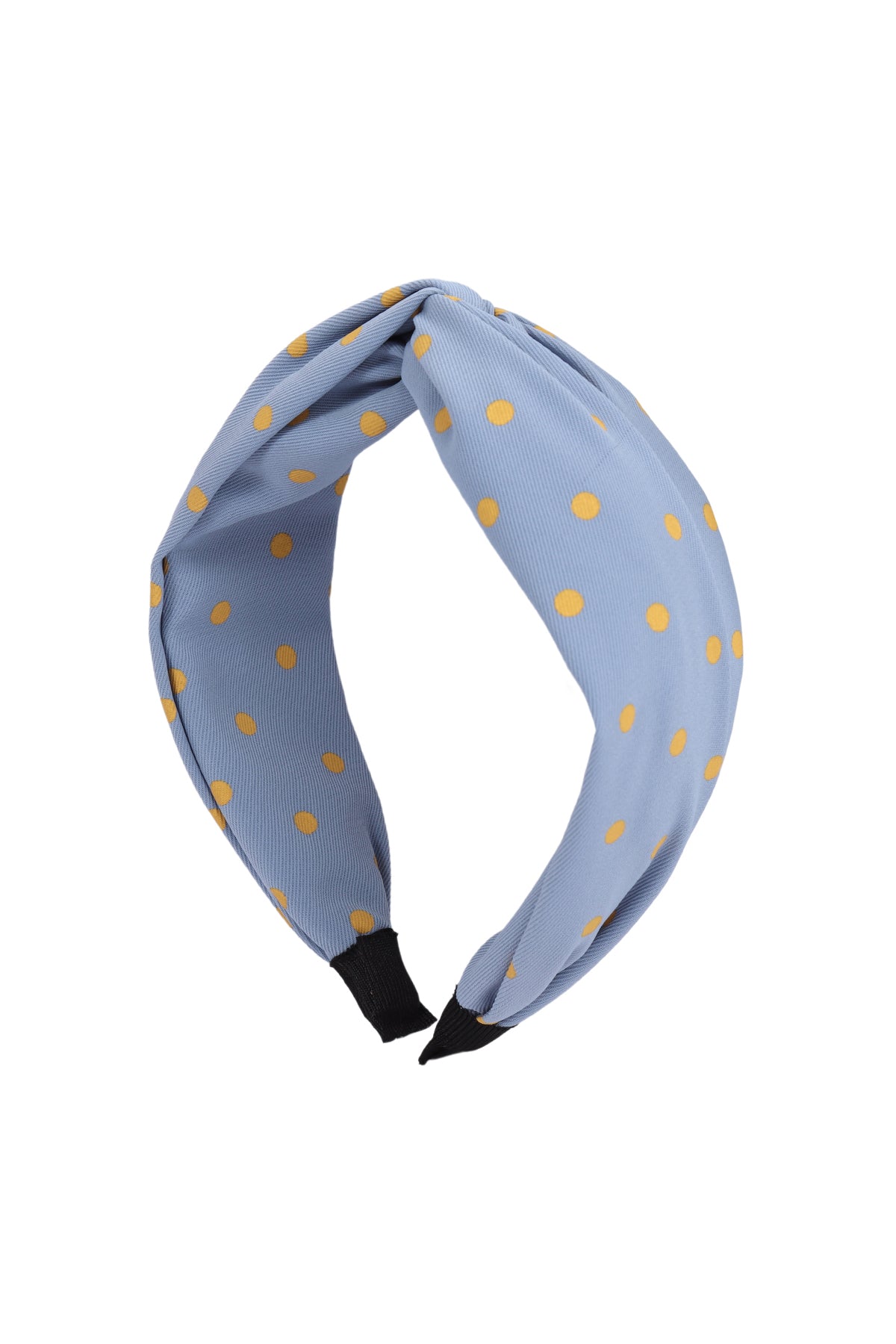 KNOTTED POLKA DOTS FABRIC COATED HEAD BAND