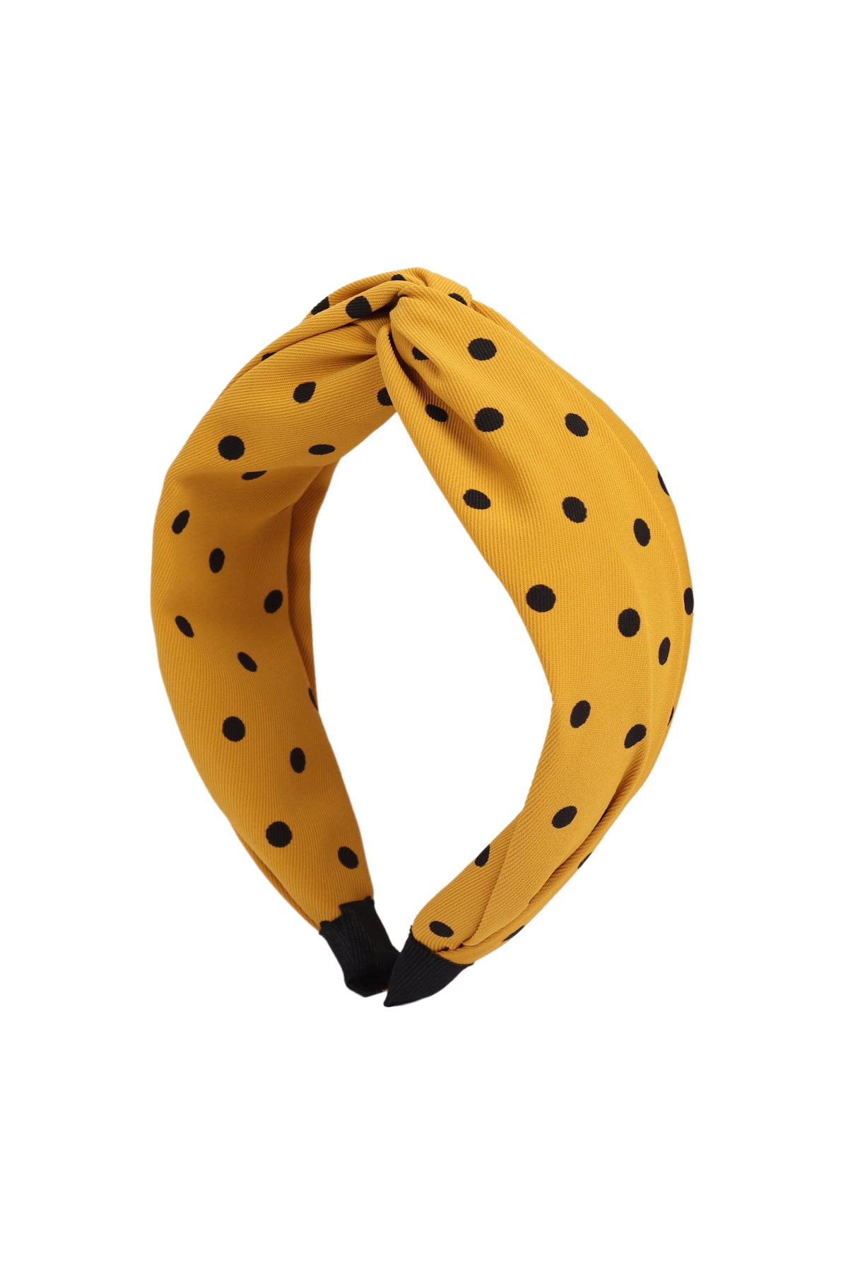 KNOTTED POLKA DOTS FABRIC COATED HEAD BAND