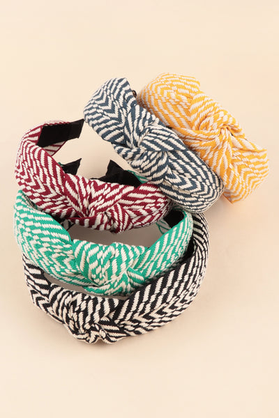 KNOTTED KNIT PATTERN HEADBAND HAIR ACCESSORIES