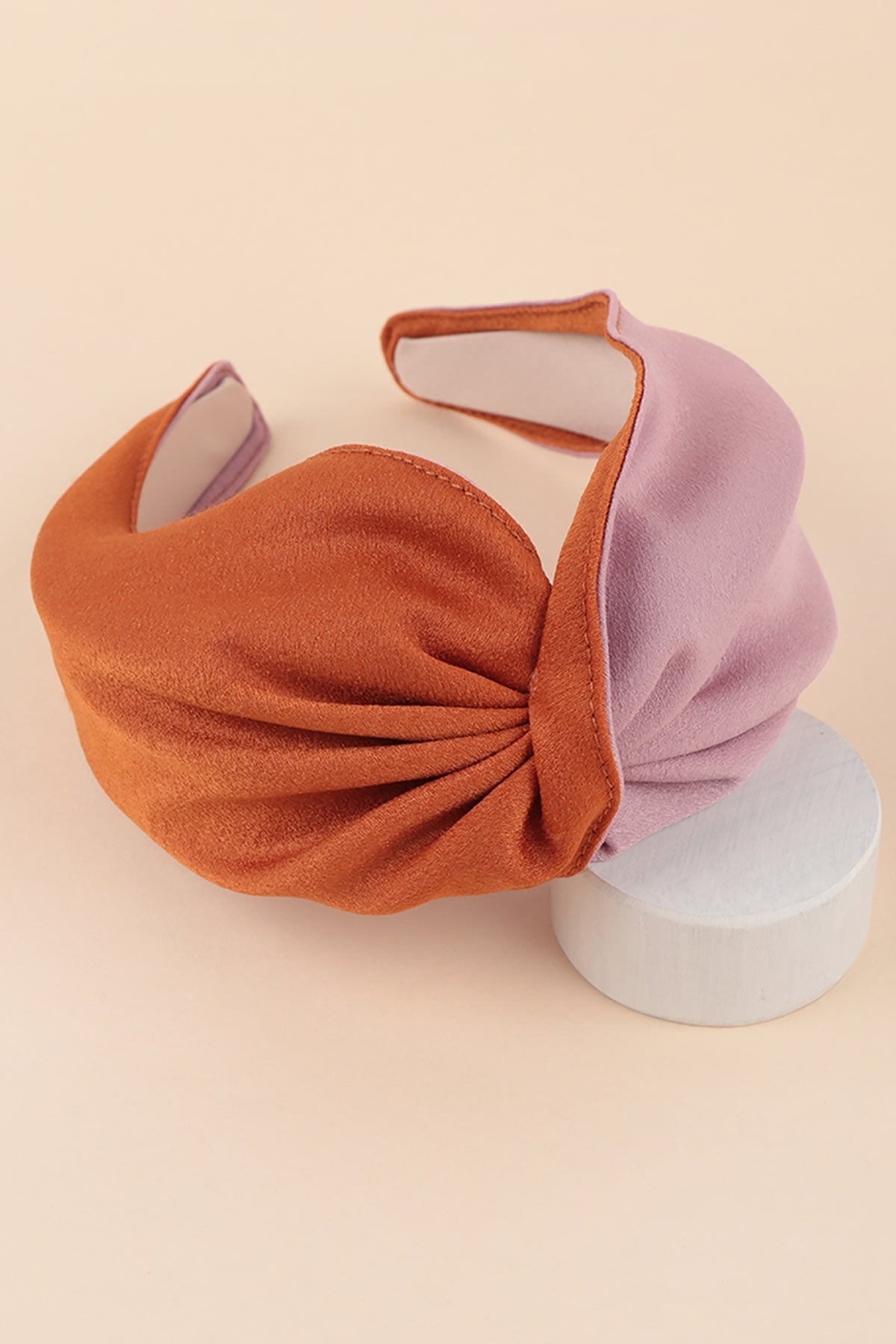TWO TONE TWISTED FABRIC HEADBAND HAIR ACCESSORIES