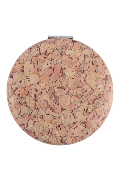 COMPACT MIRROR WOOD PRINT