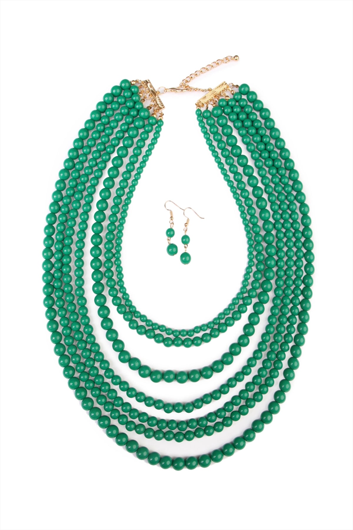 MULTILAYER ACRYLIC NECKLACE & EARRING SET