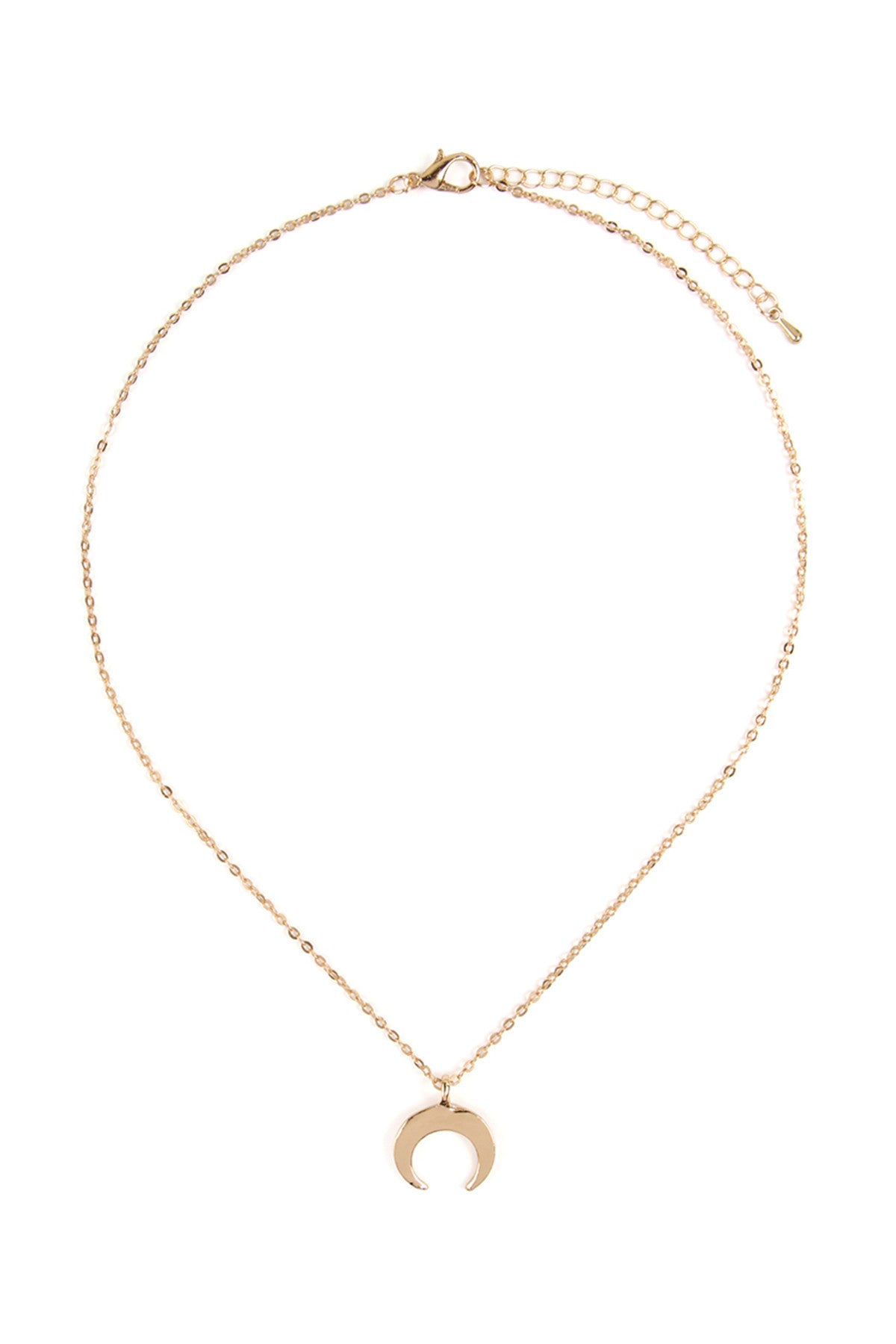 CRESCENT MOON PENDANT NECKLACE