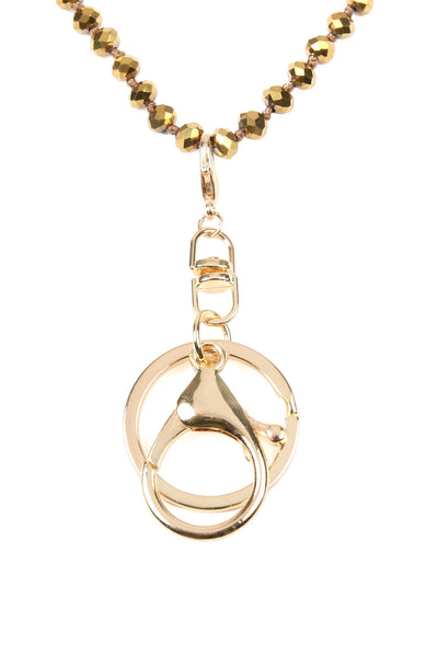 GLASS BEADS LANYARD NECKLACE