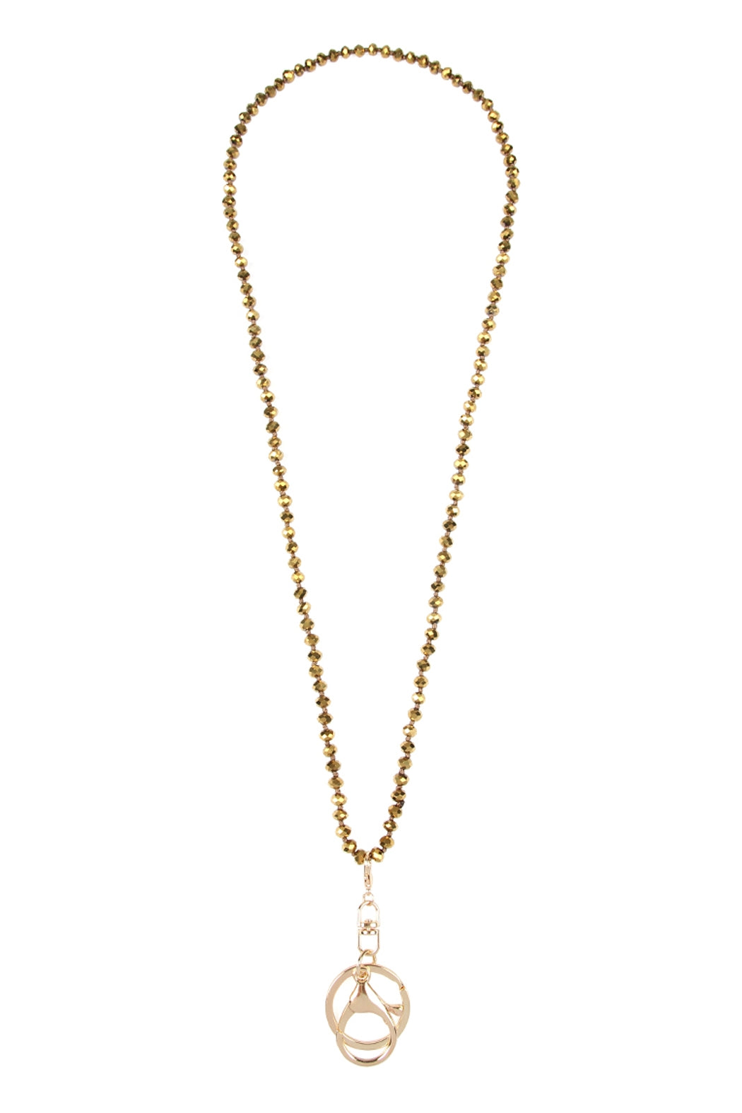 GLASS BEADS LANYARD NECKLACE