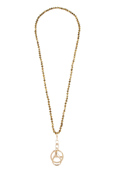 GLASS BEADS LANYARD NECKLACE
