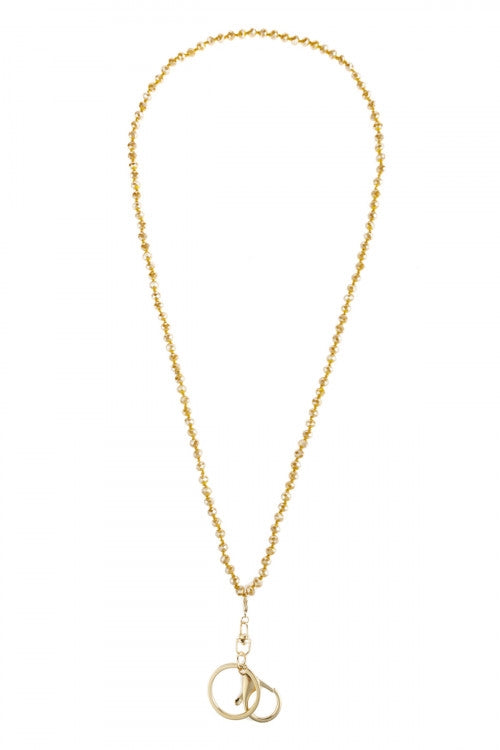 GLASS BEADS LANYARD NECKLACE