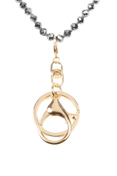 GLASS BEADS LANYARD NECKLACE