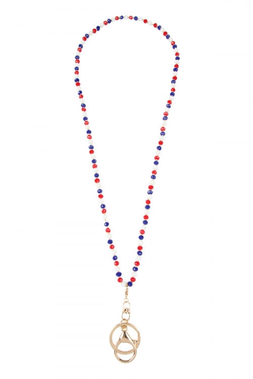 GLASS BEADS LANYARD NECKLACE