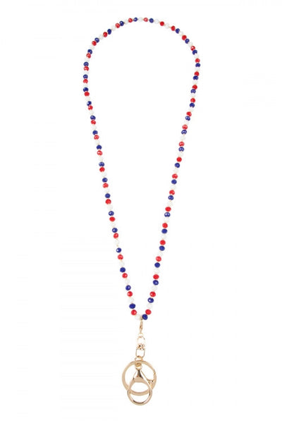 GLASS BEADS LANYARD NECKLACE