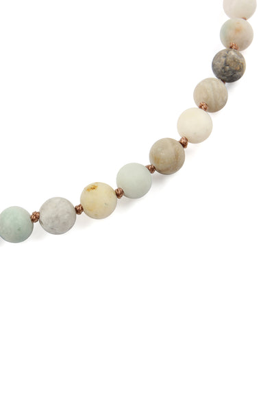 8mm NATURAL STONE NECKLACE/6PCS