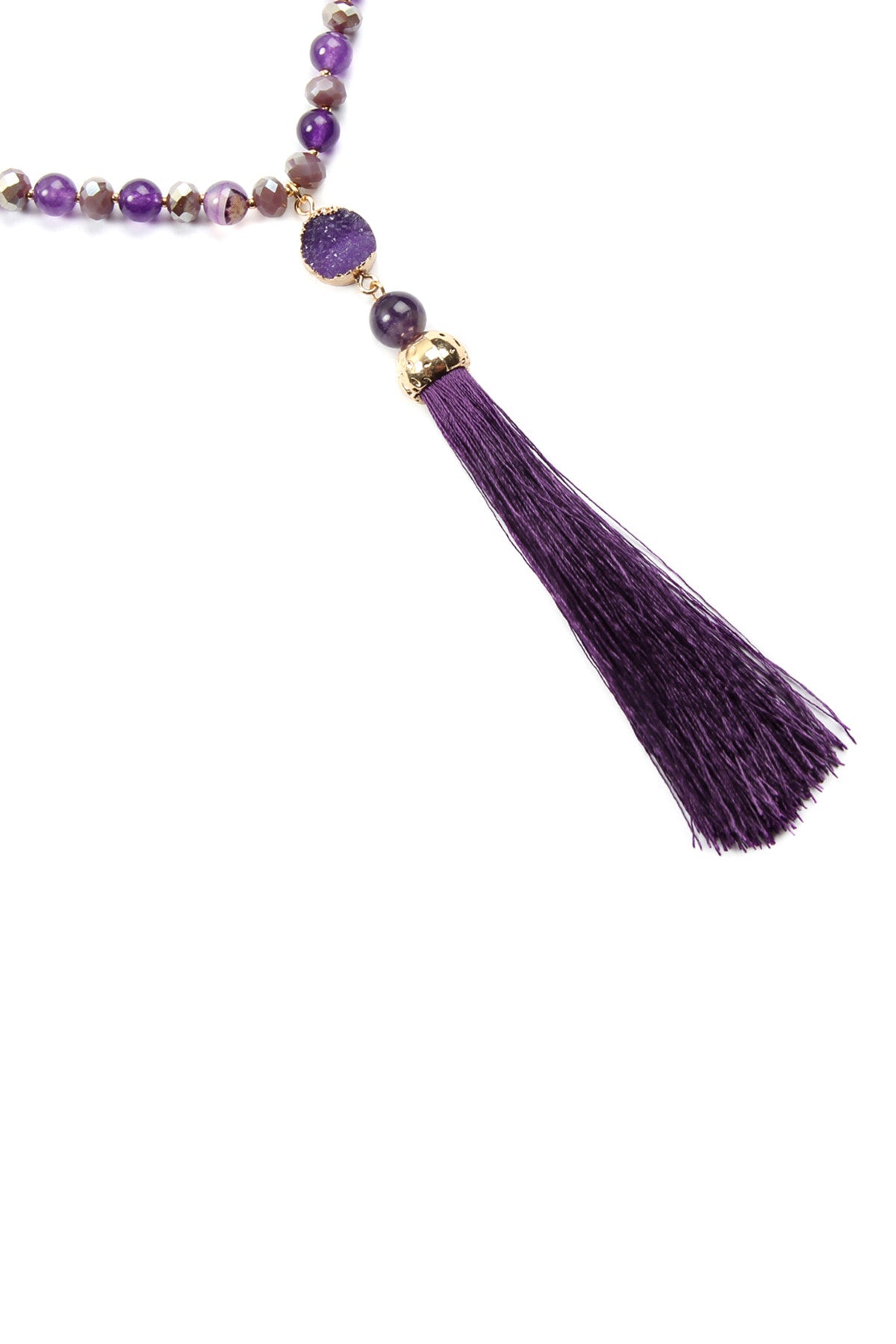 TASSEL NATURAL STONE NECKLACE