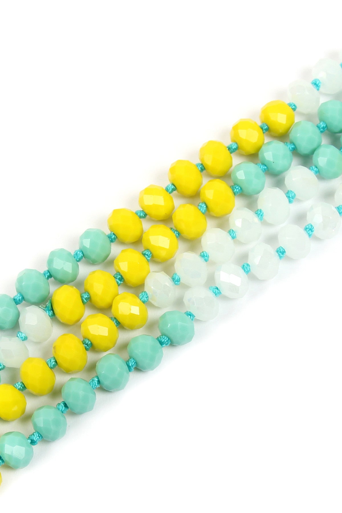 TWO LINE GLASS BEADS NECKLACE