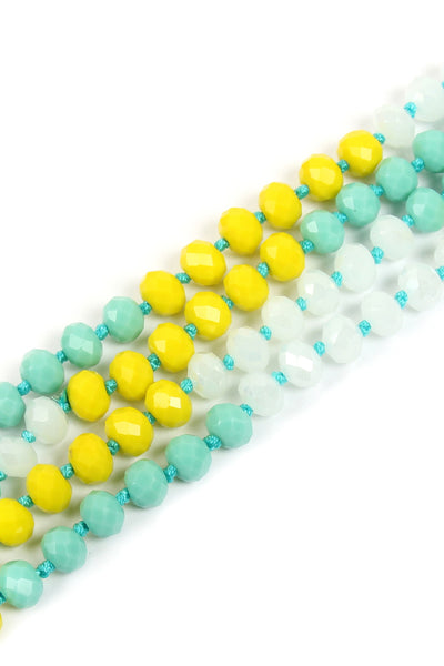 TWO LINE GLASS BEADS NECKLACE