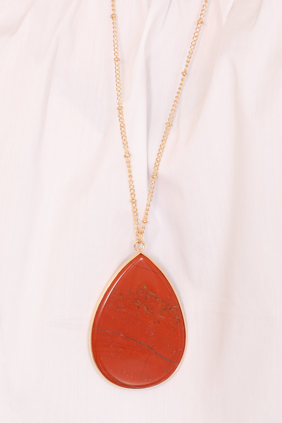 OVAL STONE PENDANT NECKLACE