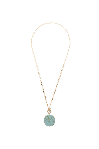 NATURAL STONE PENDANT CHAIN LAYERED NECKLACE/6PCS (NOW $2.00 ONLY!)