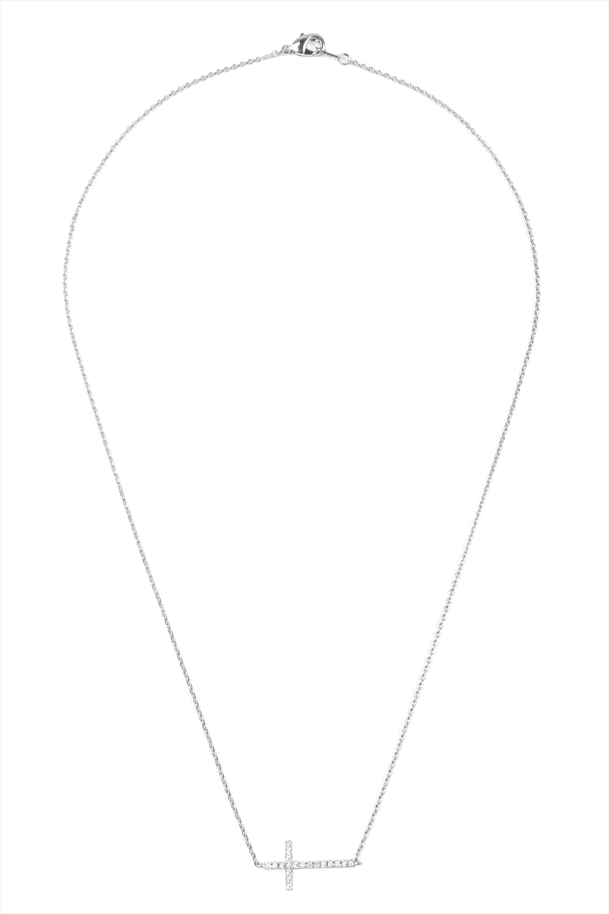 ZIRCON CROSS PENDANT NECKLACE