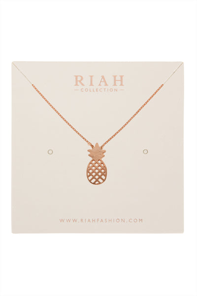 PINEAPPLE CAST PENDANT NECKLACE