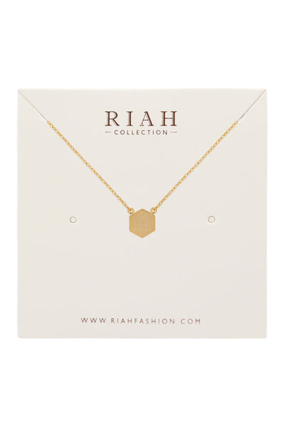 HEXAGON PENDANT NECKLACE