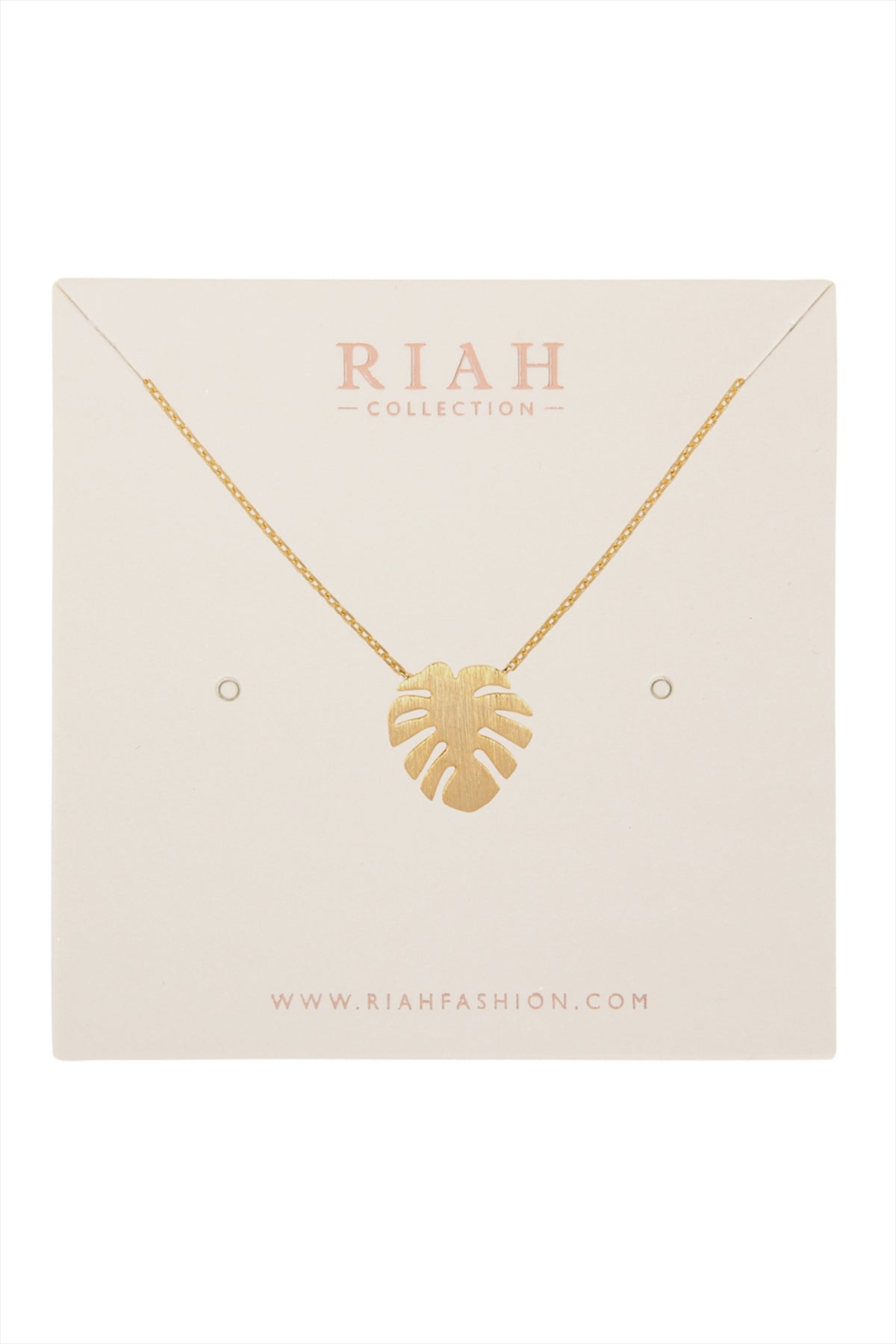 FRINGED LEAF CAST PENDANT NECKLACE