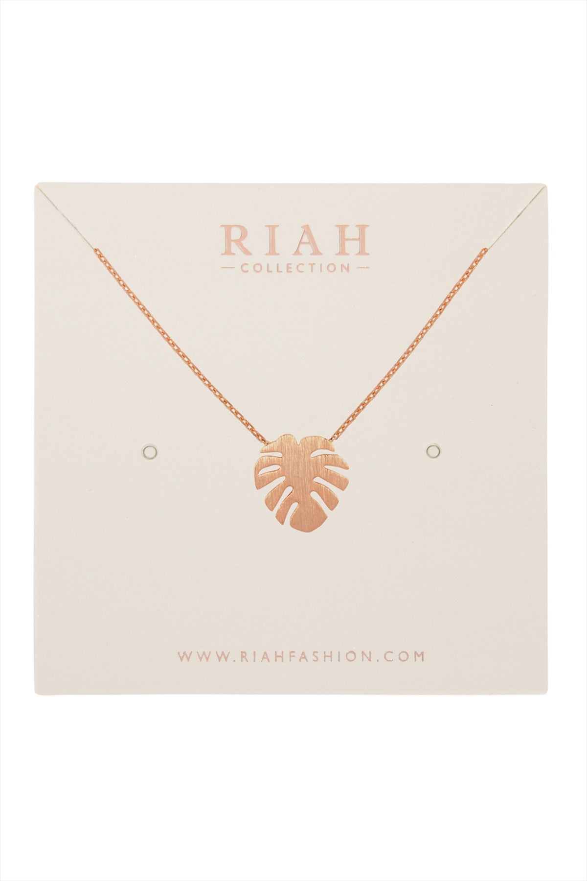 FRINGED LEAF CAST PENDANT NECKLACE