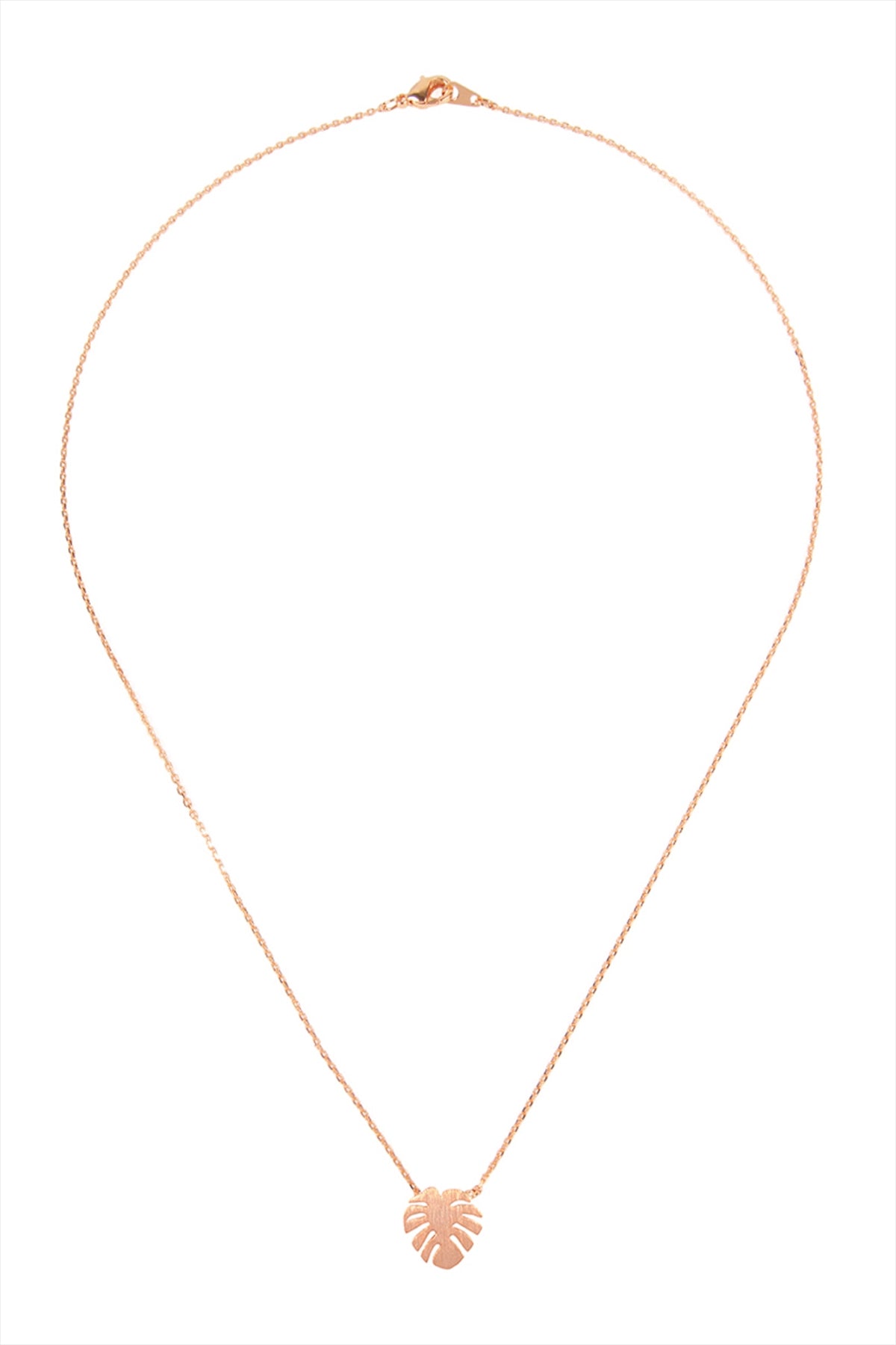 FRINGED LEAF CAST PENDANT NECKLACE