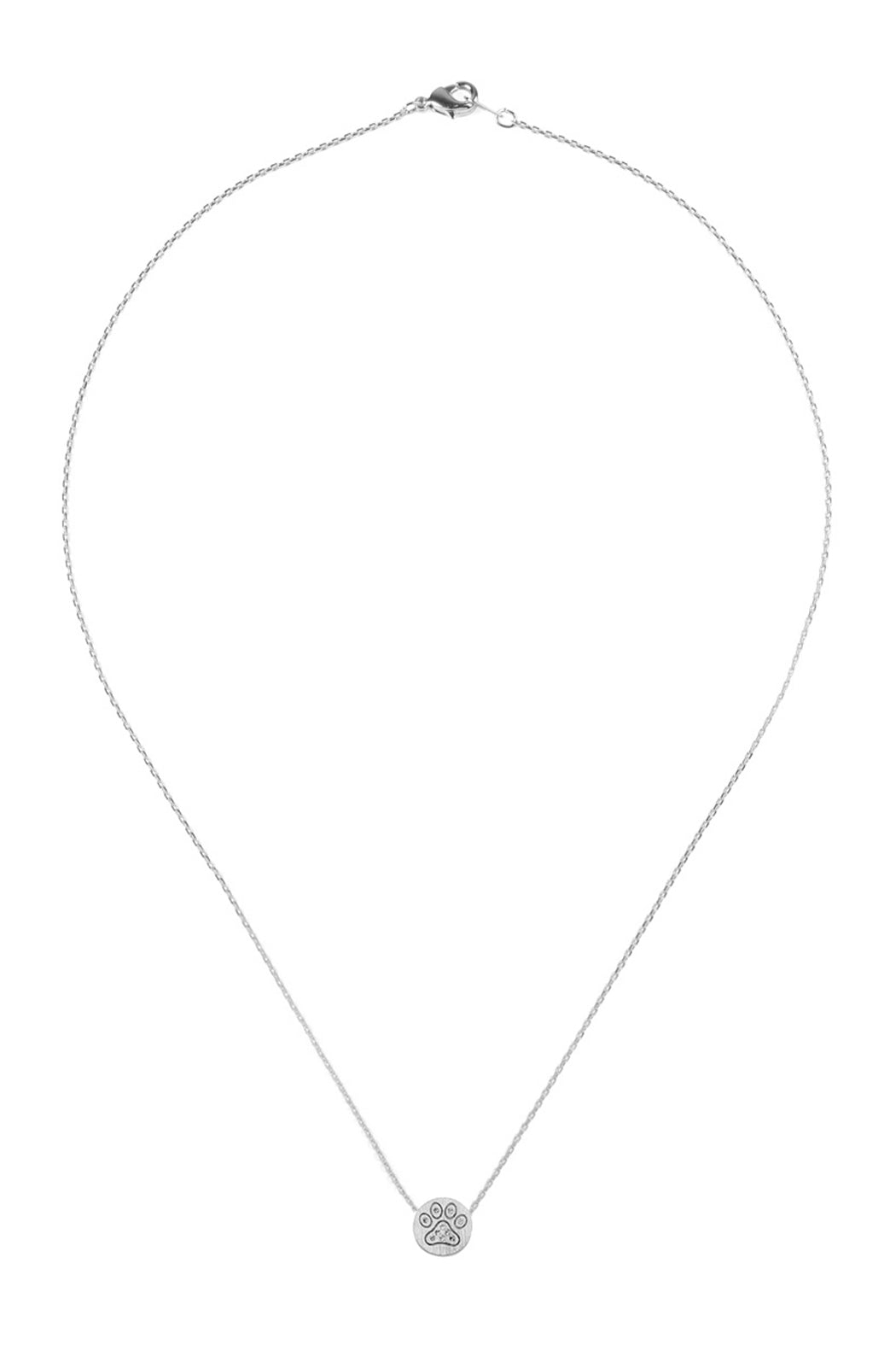 PAW CRYSTAL PAVE PENDANT NECKLACE