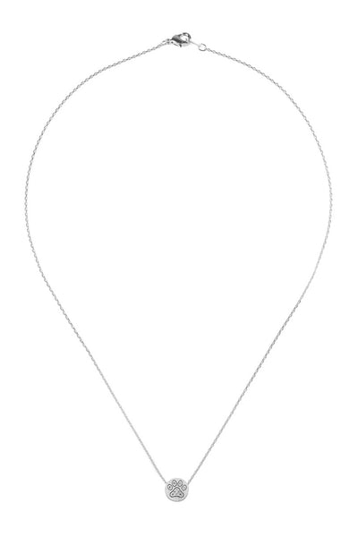PAW CRYSTAL PAVE PENDANT NECKLACE