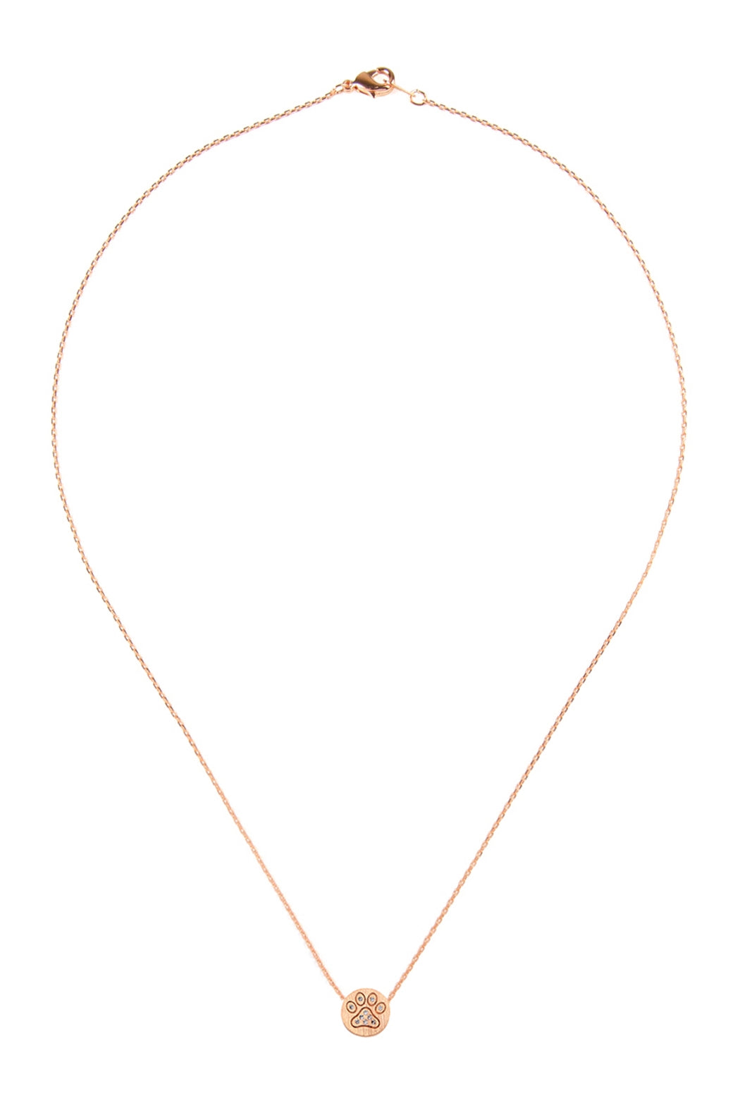 PAW CRYSTAL PAVE PENDANT NECKLACE