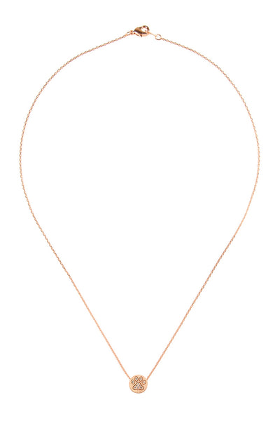 PAW CRYSTAL PAVE PENDANT NECKLACE