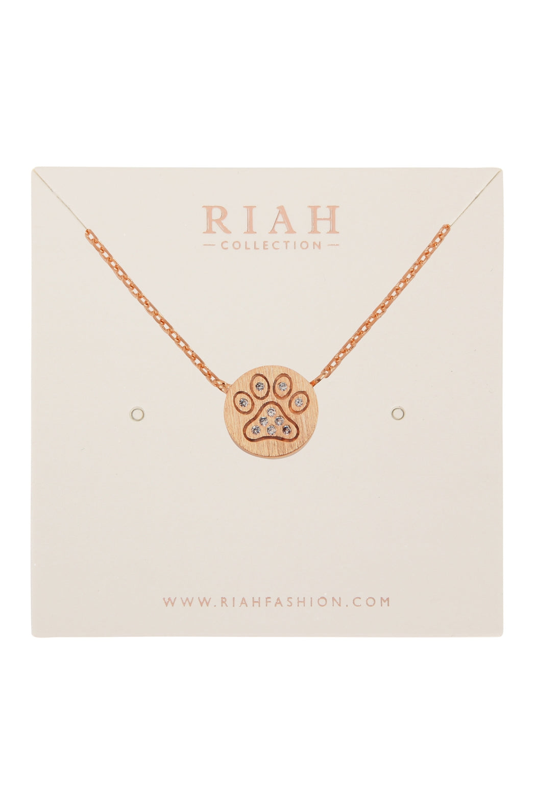 PAW CRYSTAL PAVE PENDANT NECKLACE