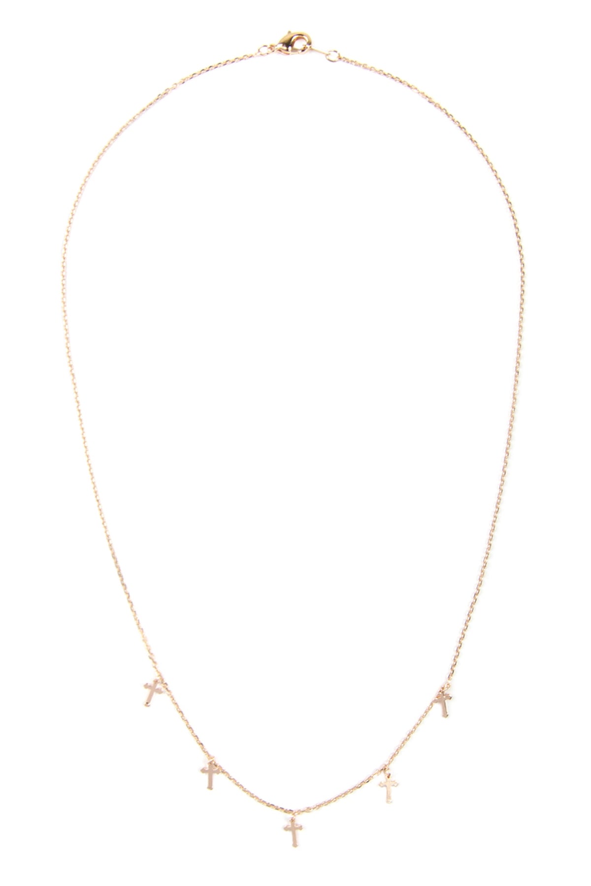 5 DAINTY SMALL CROSS NECKLACE