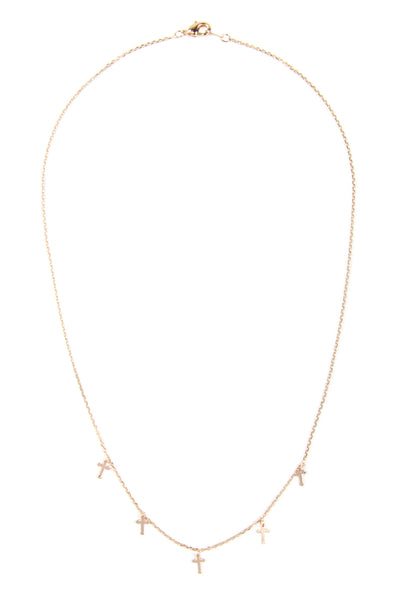 5 DAINTY SMALL CROSS NECKLACE