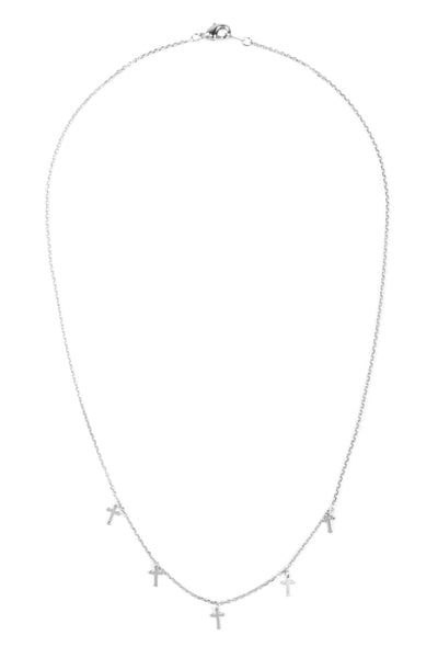 5 DAINTY SMALL CROSS NECKLACE