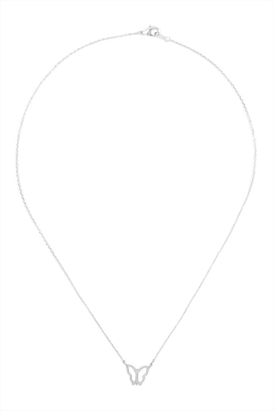 OPEN BUTTERFLY PENDANT NECKLACE