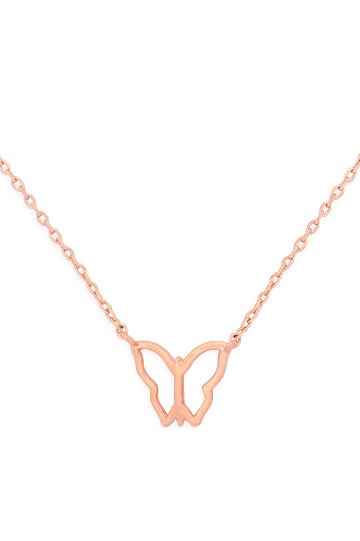 OPEN BUTTERFLY PENDANT NECKLACE