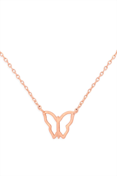 OPEN BUTTERFLY PENDANT NECKLACE