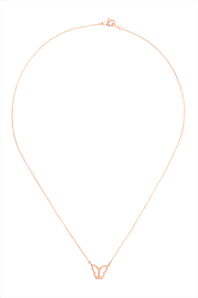 OPEN BUTTERFLY PENDANT NECKLACE
