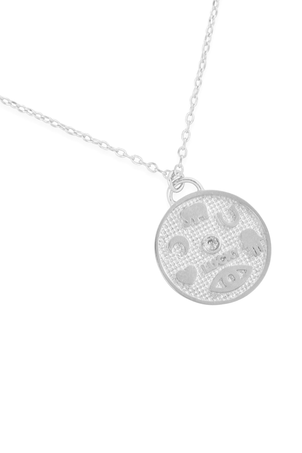 CAST ROUND PENDANT NECKLACE