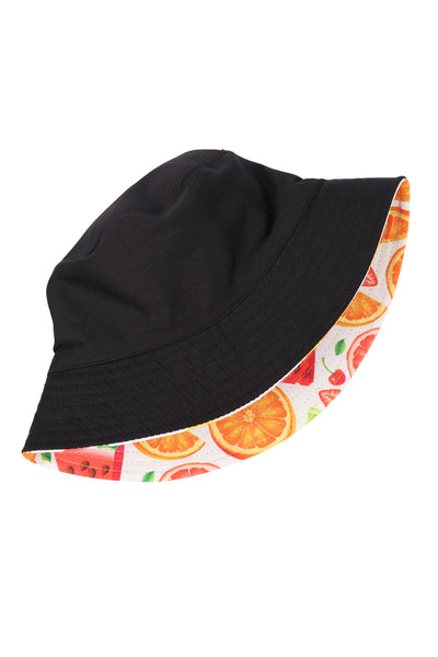 PRINT DOUBLE-SIDE-WEAR REVERSIBLE BUCKET HAT/6PCS