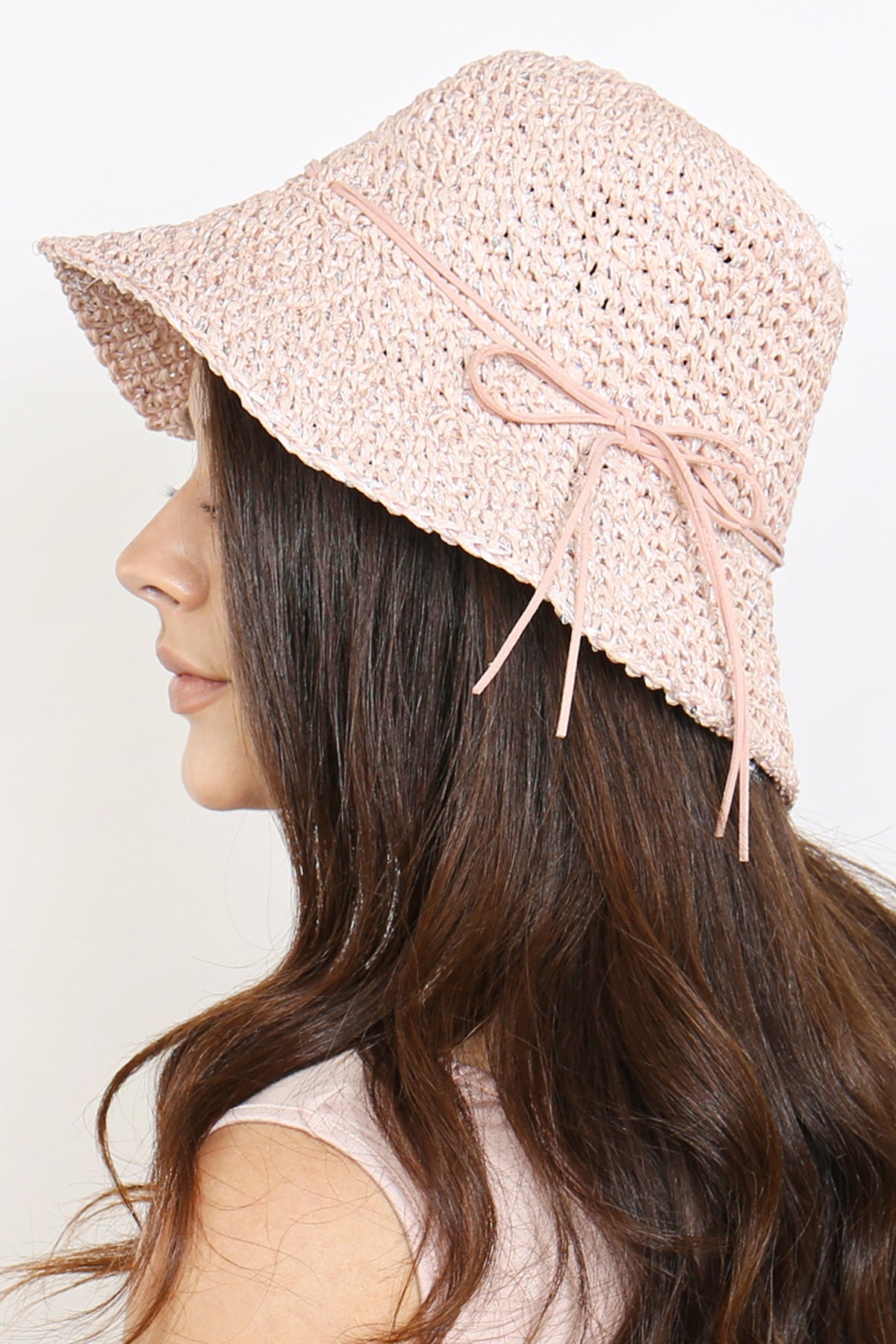 WEAVED LADY BUCKET HAT/6PCS