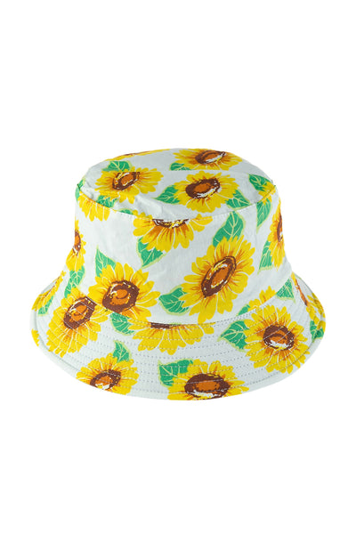 FLORAL PRINT DOUBLE SIDE-WEAR REVERSIBLE BUCKET HAT