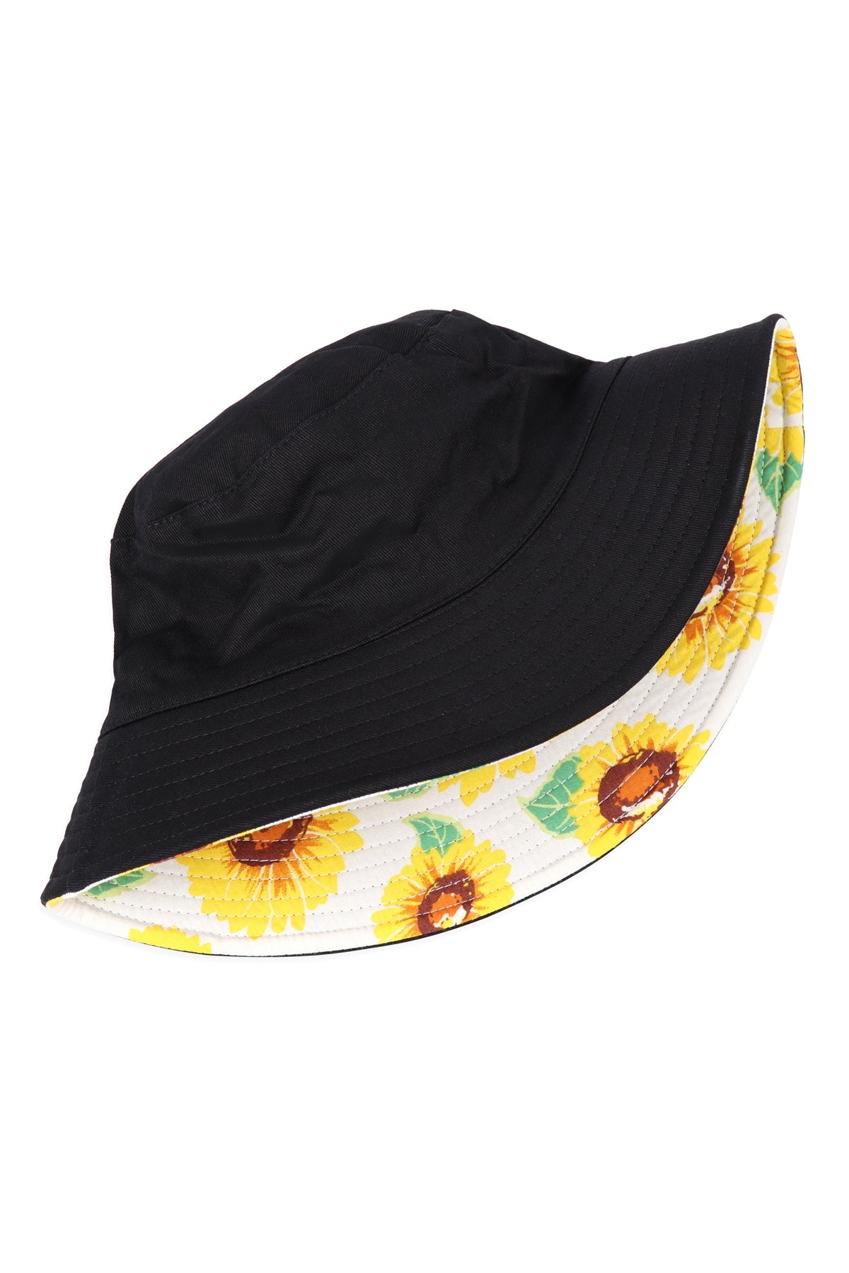 FLORAL PRINT DOUBLE-SIDE-WEAR REVERSIBLE BUCKET HAT