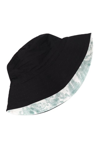PATCHED DYE DOUBLE SIDE-WEAR REVERSIBLE BUCKET HAT