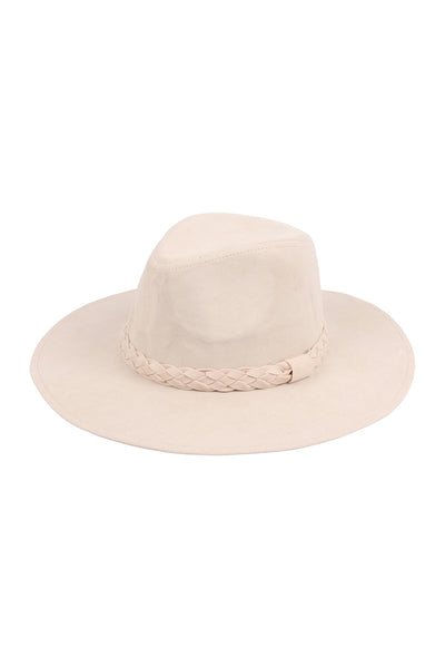 FASHION BRIM HAT WITH BRADED TIE/6PCS (NOW $3.00 ONLY!)