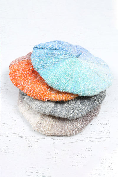 KNIT GRADIENT COLOR BERET HAT/6PCS (NOW $1.00 ONLY!)